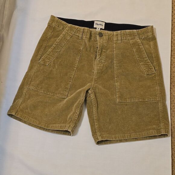 RHYTHM MEN'S COUDOROY SHORTS SIZE 36 - Picture 1 of 8